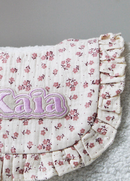 Personalised Floral Bib