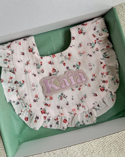 Personalised Floral Bib