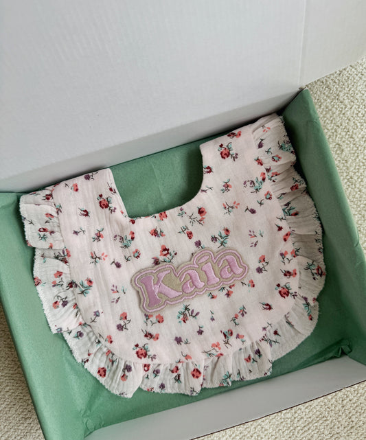 Personalised Floral Bib