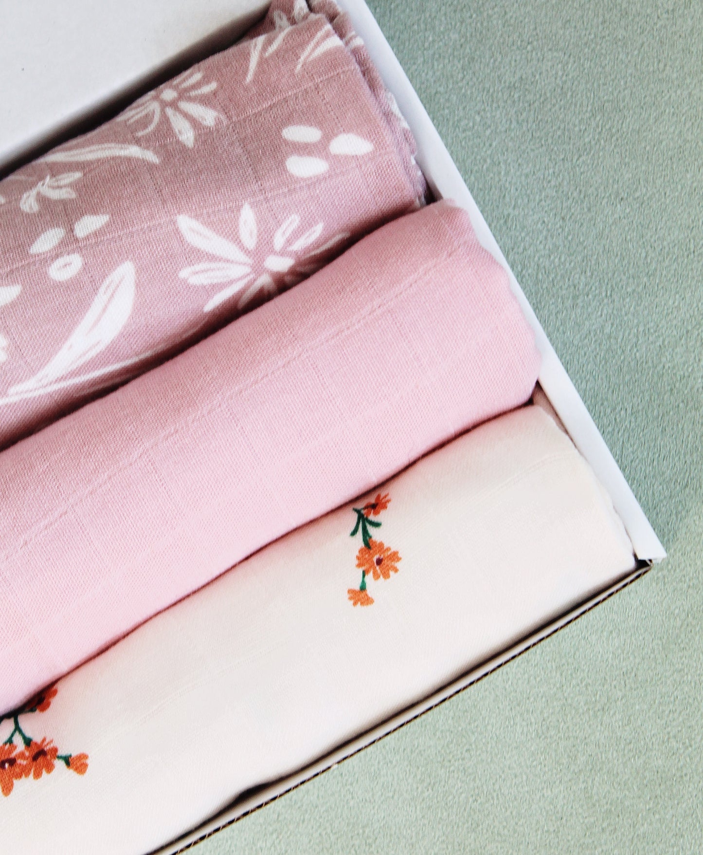 Blush Blossom Muslin Trio